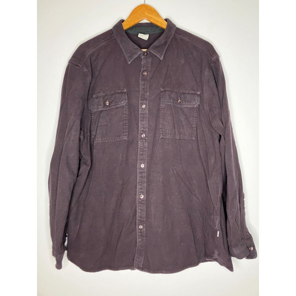 The North Face Men's 2XL Purple Button Up Long Sleeve Heavy Shirt